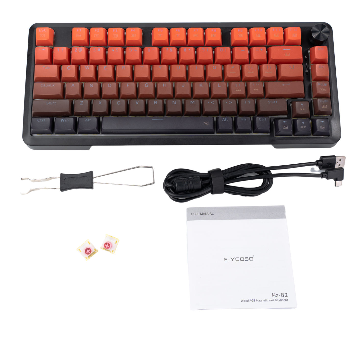 Teclado para juegos con cable Kcelo 75% Magnetic Switch Pro con almohadillas de amortiguación de grado eSports para PC de escritorio de la serie Professional