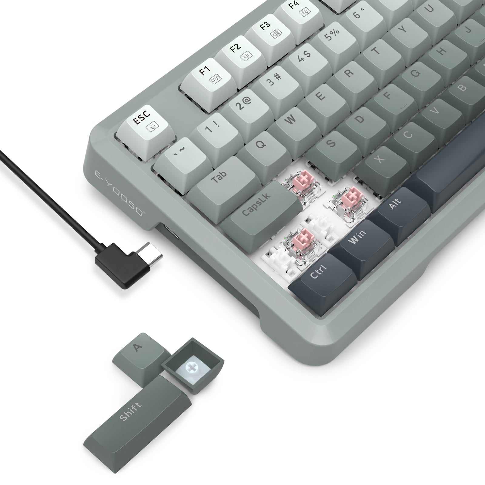 Teclado mecánico RGB con cable, efecto Hall y eje magnético para juegos