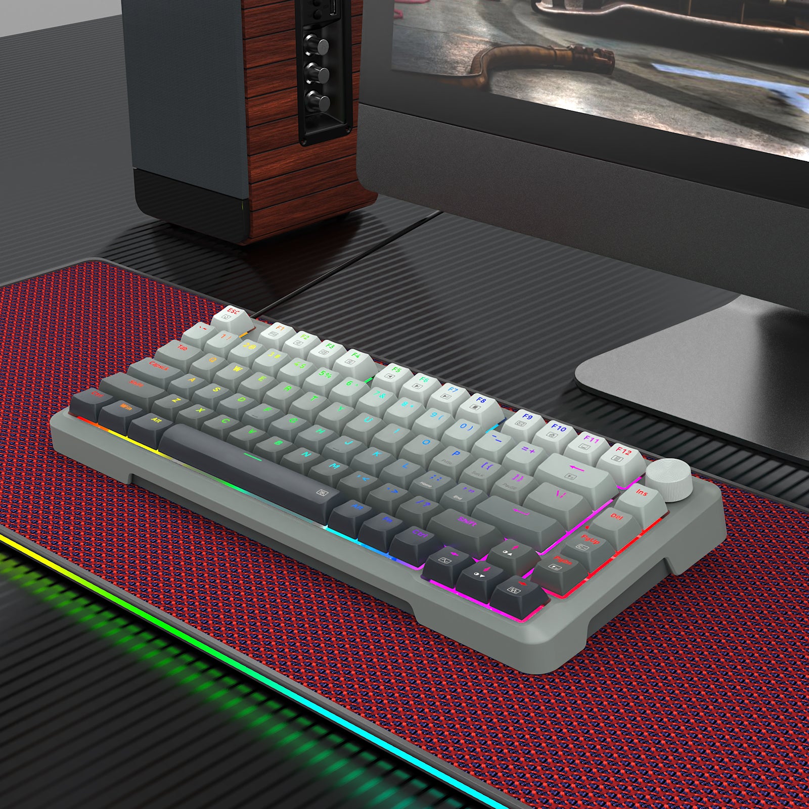 Teclado mecánico RGB con cable, efecto Hall y eje magnético para juegos