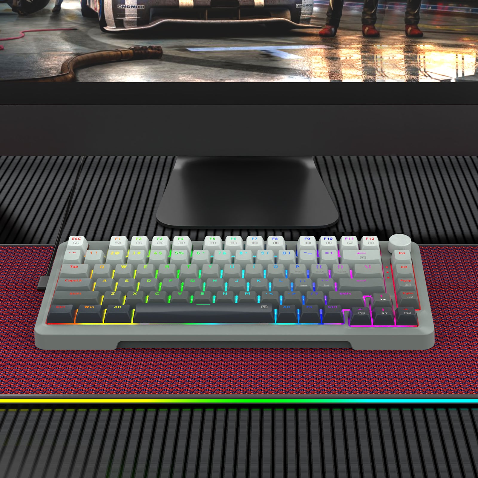 Teclado mecánico RGB con cable, efecto Hall y eje magnético para juegos